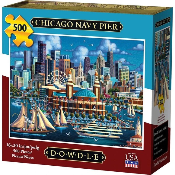 CHICAGO NAVY PIER  Dowdle  Puzzle 500 Piece  NEW SEALED - Picture 1 of 7